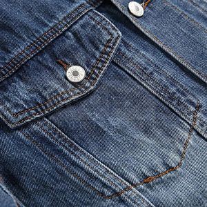 Chaqueta Vaquera Moderna para Hombre, Chaqueta de Mezclilla Azul con Botones, Ropa Casual de Moda Urbana al por Mayor - Product Image 4