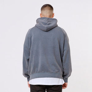 บริการ OEM และเสื้อฮู้ดซิปผู้ชายขายดี ผ้าฝ้ายฟลีซ 100% ระบายอากาศได้ดี แขนยาว - Product Image 4
