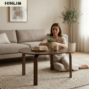 Ensemble de tables basses gigognes en bois de noyer, design minimaliste, mobilier de maison moderne, durable et portable, style nordique - Product Image 2