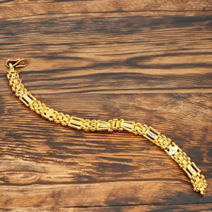 Bracelets en laiton plaqué or micro 14K 18K 24K, maillons boîte, fermoir en S, bijoux de mode pour hommes, vente en gros - Product Image 5