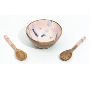Tazón de Madera para Servir, con Acabado Esmaltado Impreso de Alta Calidad, para Palomitas, Fideos y Más, Ideal para Catering - Product Image 5