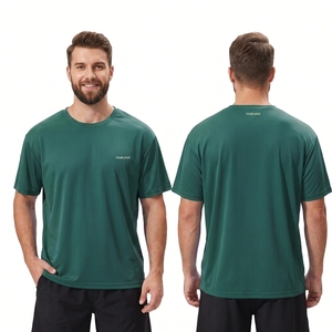 T-shirts de sport respirants à manches courtes 100% polyester, séchage rapide, vêtements de sport décontractés, gym, fitness, course à pied, anti-rides - Product Image 2