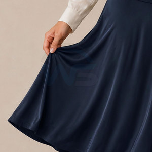 Faldas de Alta Calidad con Corte en A para Mujer, Uso Diario Informal, Transpirables, 100% Algodón, Ajuste Cómodo, Diseño de Color Sólido - Product Image 4