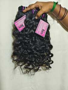 Extensiones de Cabello Humano Virgen Ondulado Rizado Natural Liso Sedoso Estilo Afro Sin Procesar de Templo Indio Exportado de Chennai, India - Cabello RAW - Product Image 5