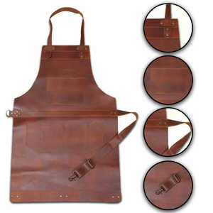 Tablier en cuir pour les professionnels du repiquage des sabots avec protections pour les genoux pour une durabilité accrue Tabliers en cuir - Product Image 5