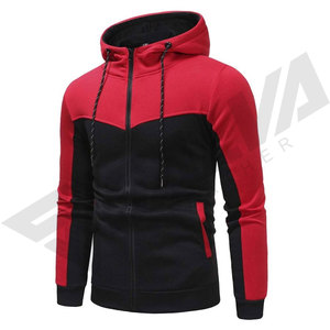 Men's Red Black Hooded Street Style 100% Cotton Tracksuit <b>Set</b> <b>Knitted</b> Sweatshirt Pants with Drawstring Breathable Autumn Wear - Product Image 5