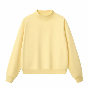 Sweat-shirt à col montant unisexe, coupe oversize, en molleton de coton uni, style streetwear décontracté, pour impression personnalisée - Product Image 6