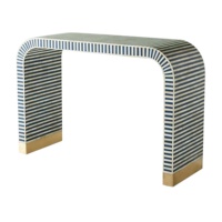 Table console incrustée d'os Table console décorative Table console artisanale Meubles incrustés d'os indiens Console de luxe
