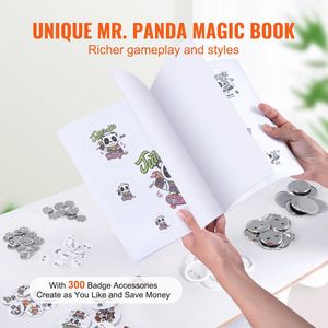 Kit di punzonatura con impugnatura ad arco ergonomica per libro magico di Panda 300 pezzi parti per bottoni 1/1 25/2.28 pollici forniture per artigianato 3-IN-1 - Product Image 5