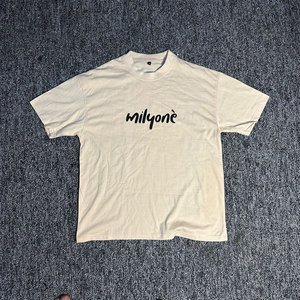 T-shirt d'été décontracté pour homme, coupe oversize, épaules tombantes, 100 % coton, manches courtes, col rond, uni - Product Image 5