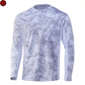 Chemise de pêche camouflage personnalisée à manches longues, séchage rapide, respirante, anti-UV, en nylon, pour la pêche, chemises de pêche sublimées - Product Image 1