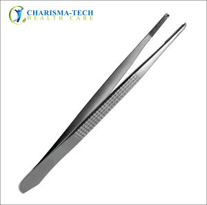 คีมจับเนื้อเยื่อแบบพรีเมียม ขนาด 19 ซม. 1x2 ฟัน ปลายหยัก ทำจากสแตนเลส สำหรับศัลยกรรมกระดูกและข้อ ได้รับมาตรฐาน CE ISO - Product Image 1