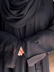 Premium Black Niqab Abaya Set for Women | Elegant Full Coverage <b>Islamic</b> Modest Wear with Luxury Detailing - Product Image 4