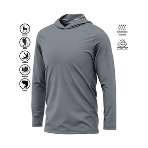 Custom sublimation fishing hoodies in 100% polyester 180 GSM with UPF fabric custom graphics private label - Product Image 2