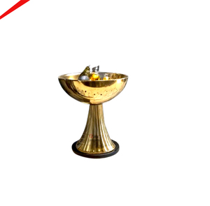 Bol à glace en métal élégant pour le service du champagne dans les bars exclusifs et les événements de banquet, bac à refroidir le vin et la bière - Product Image 1