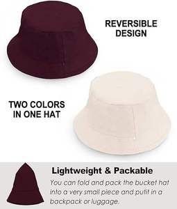 Sombrero de Pescador Ligero de Poliéster Unisex, Gorra de Verano para el Sol, Color Sólido, Bordado para Playa y Aire Libre, para Adultos - Product Image 3