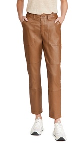 Pantalones con aspecto de cuero negro para mujer, ajustados de Vaqueros cintura alta, con realce de glúteos - Product Image 5