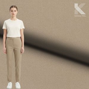 Tela de Algodón y Elastano al por Mayor, 325 GSM, Sarga 3/1, Material Resistente y Elástico para Pantalones Chino, Proveedor OEM - Product Image 2