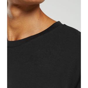 100% algodón de gran tamaño para hombre, camisetas negras lisas con estampado personalizado, manga corta de talla grande, Camiseta de punto en blanco para gimnasio, camiseta Formal - Product Image 5