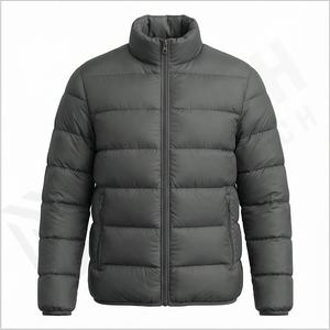 Veste matelassée légère sans manches personnalisée en gros Veste matelassée à capuche épaisse et brillante pour hommes en duvet de canard en plumes - Product Image 2