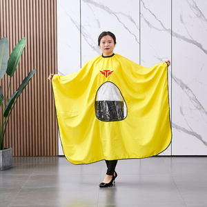 Cape de coiffure personnalisée avec logo, imperméable, pour salon de coiffure, avec fenêtre de visualisation transparente - Product Image 5