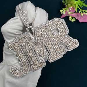 Iced Out JMR Maßgefertigter Buchstaben-Anhänger VVS1 D-Farbe Moissanit Hip-Hop Luxus Statement-Schmuck - Product Image 1