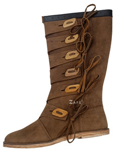 Bottes en cuir véritable faites à la main pour hommes, confortables, durables, authentiques, chaussures d'histoire, chaussures de costume historique - Product Image 1