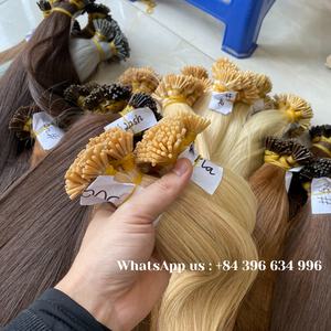 Vente en gros 100% naturel de qualité supérieure I-Tip kératine pointe plate extensions de cheveux humains vierges Remy - Product Image 2