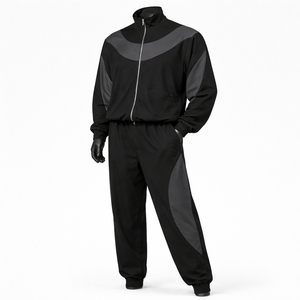 Ensemble coupe-vent très demandé, extensible, léger, respirant, 100% nylon, pour entraînement sportif, logo personnalisé. - Product Image 1