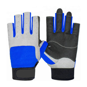 Guantes de Ciclismo de Invierno de Cuero Premium para Hombre, Transpirables, Antideslizantes, Diseño de Medio Dedo, Cierre de Gancho y Bucle para Carretera y Montaña - Product Image 2
