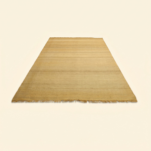 DECORDEC Tapis épais en laine tuftée à la main Golden Harvest Mustard, écologique, antidérapant, à rayures modernes et tonales, pour salon et chambre à coucher - Product Image 2