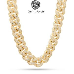สร้อยคอเงินแท้ 925 ประดับโมอิสซาไนต์สำหรับผู้ชาย จาก Charm_Jewells ชุบโรเดียม สไตล์ฮิปฮอป เหมาะสำหรับใส่ทุกวัน - Product Image 6