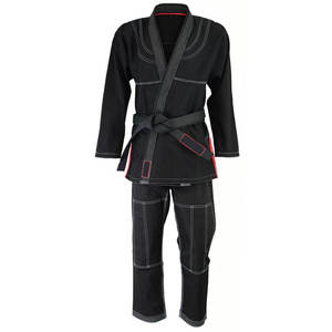Durable Karate Gi Uniform Set Made from Soft Comfortable Breathable Cotton Blend Fabric with Reinforced Collar and <b>Knees</b> - Product Image 5