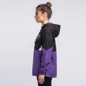 OEM Custom Embroidered Logo <b>Women</b> Windbreaker Hoodie 3/4 Zipper Hiking Camping Hooded <b>Jacket</b> 100% Nylon <b>Waterproof</b> Rain Hoodie - Product Image 3