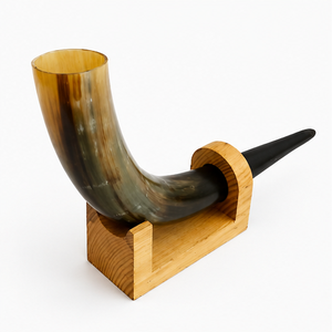 Natural Buffalo Horn Drinking Horn Mug with Wooden Stand Handmade Viking Medieval <b>Beer</b> Cup for Bar Festival Gift - Product Image 6