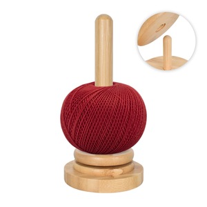 Wooden Yarn Holder Yarn Stand Rotating Ball Winder <b>Knitting</b> Crochet Thread Organizer for Handcrafts Use - Product Image 1