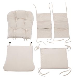 Set di 5 Cuscini di Ricambio Universali in Velluto Morbido, Spessi, Lavabili e Antiscivolo per Sedie a Dondolo, con Tasca Portaoggetti per Cuscino del Sedile - Product Image 3