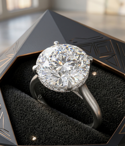 IGI/GIA Lab Grown Cut Diamond Vintage 14K Anillo de boda/compromiso amarillo Unisex Oro blanco fino para fiesta de aniversario-Worthy - Product Image 1