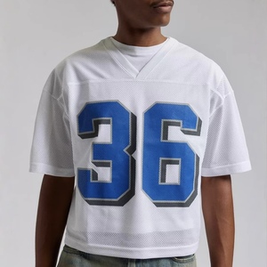 Maillot de football respirant à col ras du cou, imprimé sur mesure, coupe ample, en maille, par le fabricant - Product Image 3