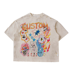 Fabricant de t-shirts personnalisés avec impression DTF, t-shirt surdimensionné 100% coton, impression par transfert thermique, streetwear, t-shirt vierge - Product Image 5