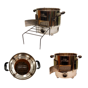 High Efficiency & Super Design Freestanding Modern Stainless-Steel Model (STAR 24) Wood Burning <b>Stove</b> for Kitchen & Outdoor Use - Product Image 4