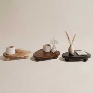 Bandeja de Almacenamiento de Madera Personalizada de Forma Irregular |   Bandeja Rectangular para Baño, Bandeja de Almacenamiento |   Tablero de mesa de una sola capa con acabado barnizado de UO - Product Image 4
