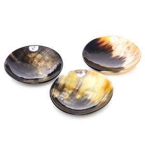 Vente en gros HF INDUSTRIES Bol de service pour salade et soupe en corne de buffle, style nautique, durable, artisanal, avec sculpture animale, objet de collection - Product Image 1