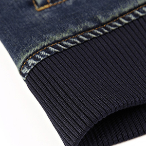 Unique Design Made Long Sleeve Bomber <b>Jackets</b> Custom Made Zipper Up Closure Denim Bomber <b>Jacket</b> & Coats <b>For</b> <b>Men</b> - Product Image 2