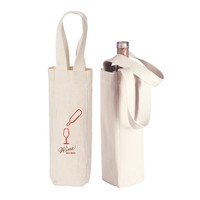 Sac à vin personnalisé en toile de coton lavable, couleur rouge vin, pour usage personnel ou professionnel