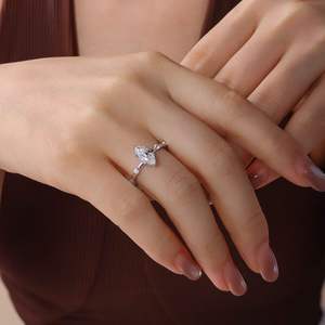 s925 sterling silver moissanite <b>ring</b> hot selling jewelry bulk supply ready stock <b>for</b> cross border business wedding <b>mens</b> band - Product Image 3
