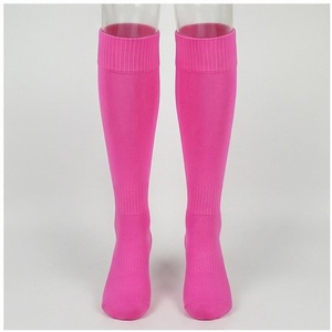 Pink <b>Knee</b> <b>High</b> <b>Socks</b> Solid Color Breathable Knitted for Adults Casual Wear - Product Image 1