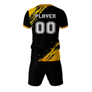 ชุดเสื้อฟุตบอลแบบใหม่ ออกแบบเองได้ คอวี ผ้าโพลีเอสเตอร์ 100% สกรีนลายตามสั่ง พร้อมชื่อและหมายเลขทีมของคุณ - Product Image 2
