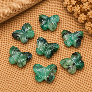 Cuentas de Piedras Preciosas Facetadas en Forma de Mariposa Esmeralda de 13 mm para la Fabricación de Joyas, Cuentas Sueltas al por Mayor, Suministros para Manualidades - Product Image 6