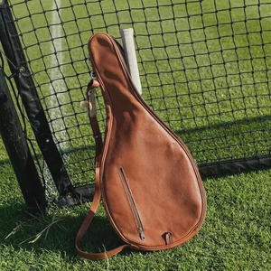 Professional Pickleball Paddle Bag 100% Genuine Leather Protective Large Capacity Travel-Friendly <b>Equipment</b> Organizer <b>Secure</b> - Product Image 5